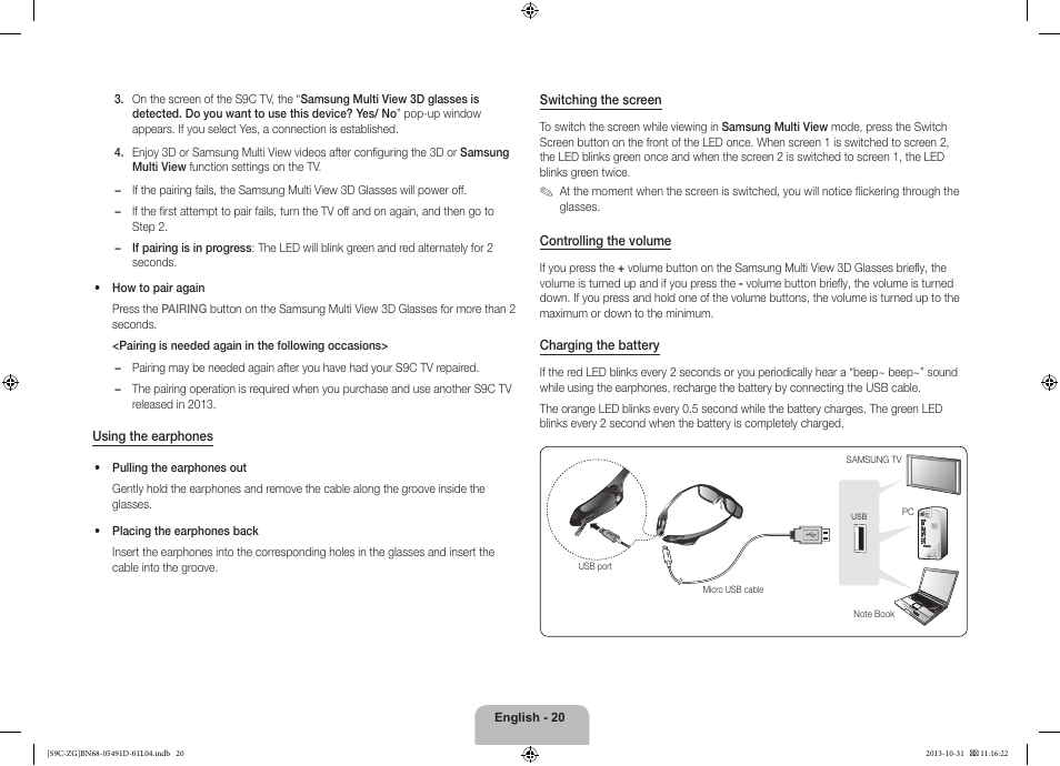 Samsung KE55S9CSL User Manual | Page 20 / 97