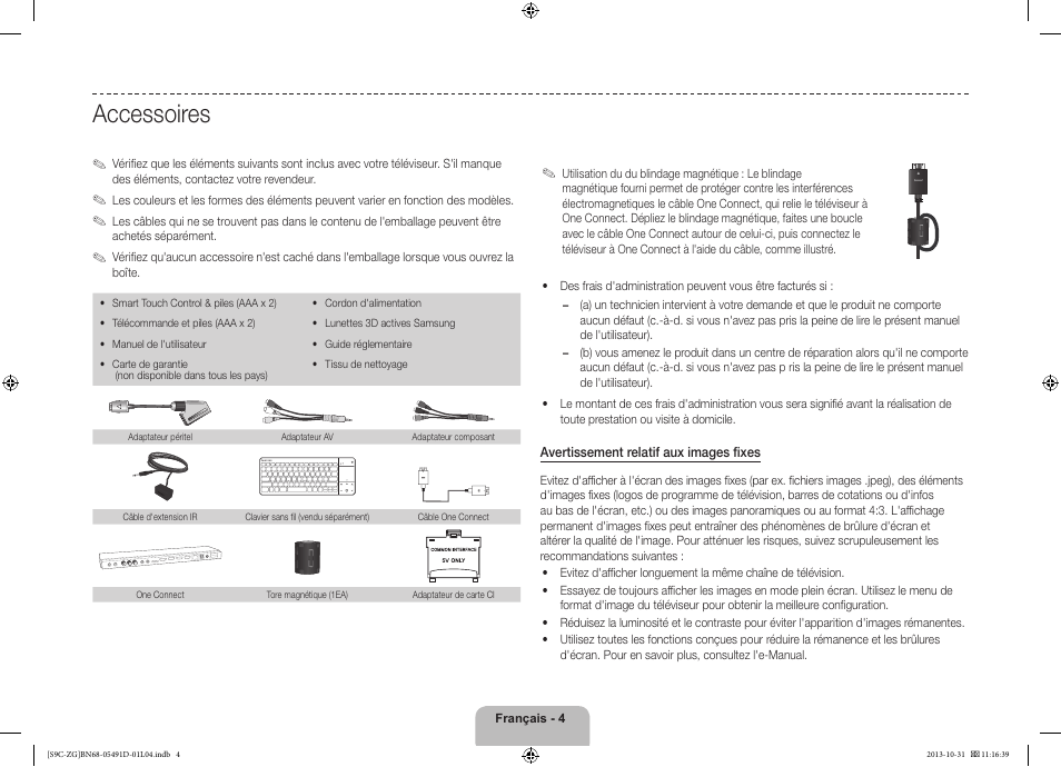 Accessoires | Samsung KE55S9CSL User Manual | Page 52 / 97