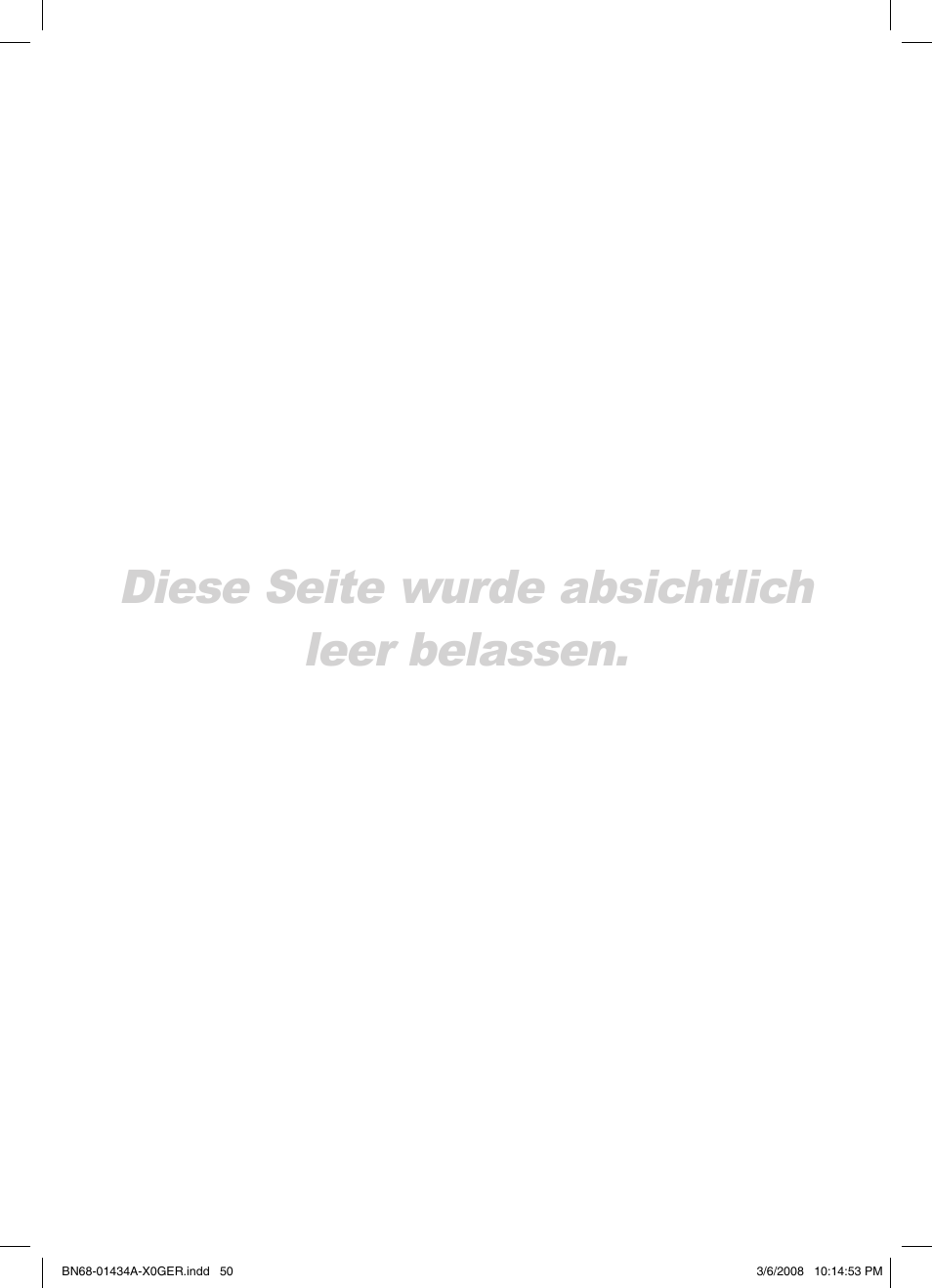 Diese seite wurde absichtlich leer belassen | Samsung PS50A551S3R User Manual | Page 151 / 601