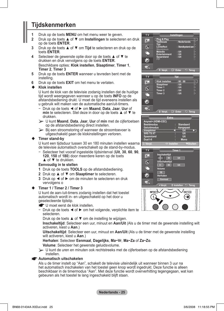 Tijdskenmerken | Samsung PS50A551S3R User Manual | Page 176 / 601