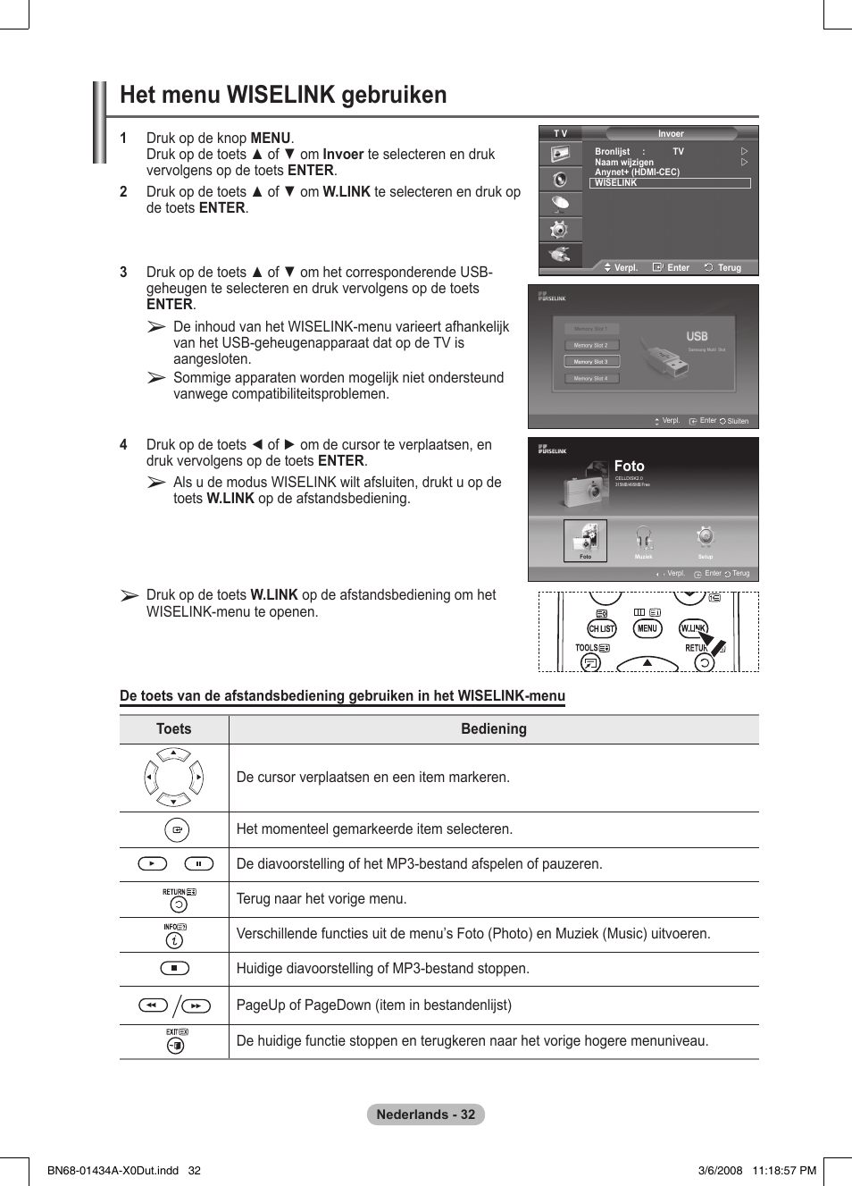 Het menu wiselink gebruiken | Samsung PS50A551S3R User Manual | Page 183 / 601