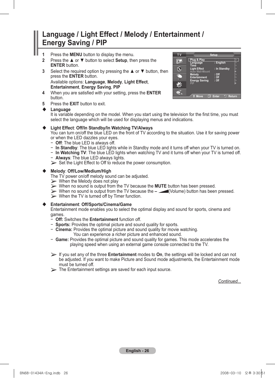 Samsung PS50A551S3R User Manual | Page 26 / 601