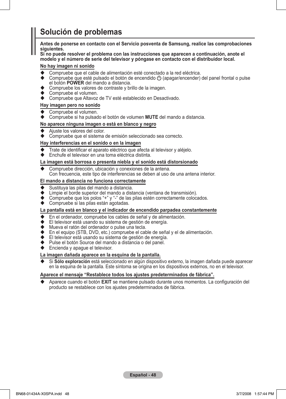 Solución de problemas | Samsung PS50A551S3R User Manual | Page 299 / 601