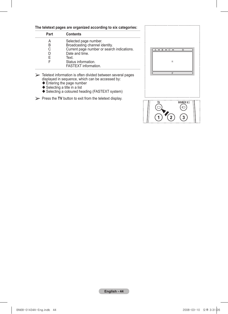 Samsung PS50A551S3R User Manual | Page 44 / 601