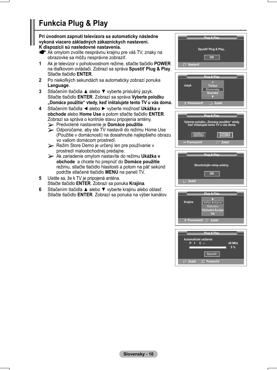 Funkcia plug & play | Samsung PS50A551S3R User Manual | Page 510 / 601