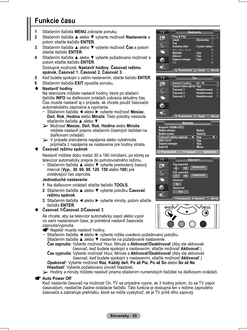 Funkcie času | Samsung PS50A551S3R User Manual | Page 525 / 601