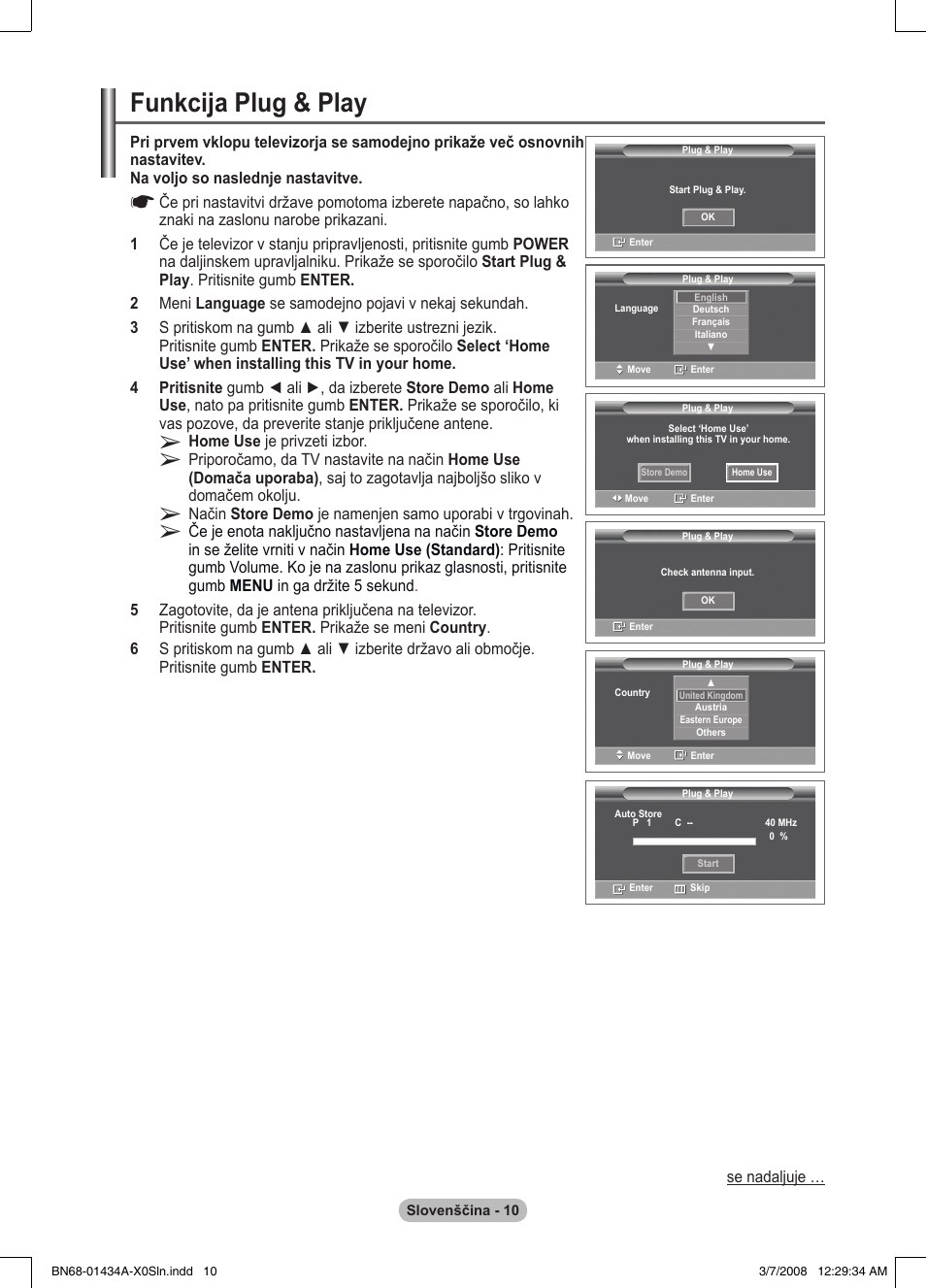 Funkcija plug & play | Samsung PS50A551S3R User Manual | Page 560 / 601