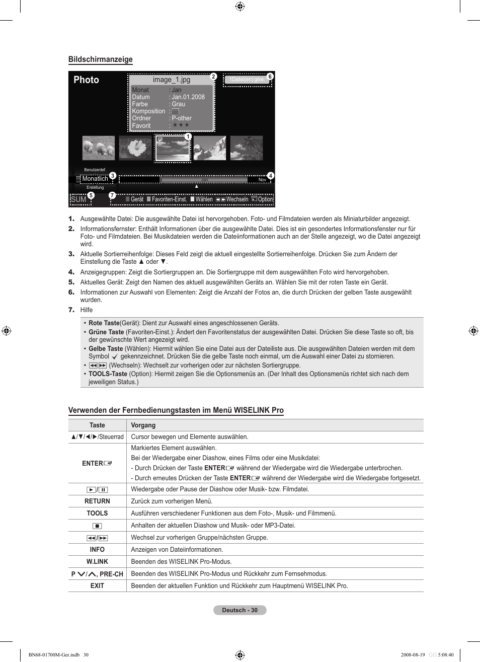 Photo, Bildschirmanzeige | Samsung LE46A756R1M User Manual | Page 152 / 422