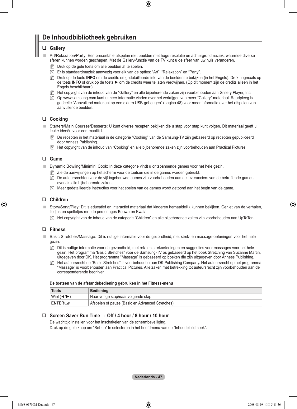 De inhoudbibliotheek gebruiken | Samsung LE46A756R1M User Manual | Page 229 / 422