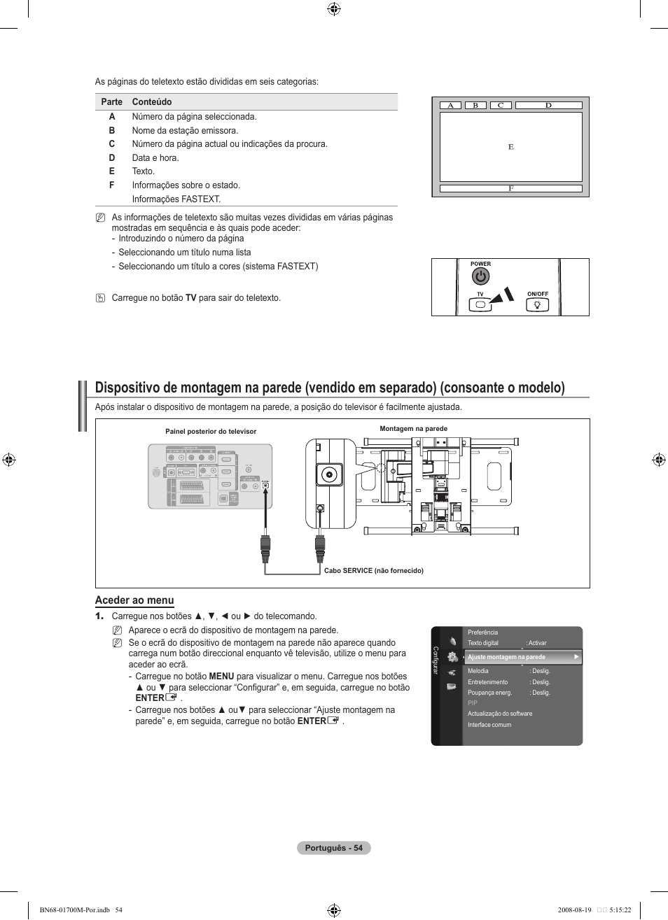 Aceder ao menu | Samsung LE46A756R1M User Manual | Page 296 / 422