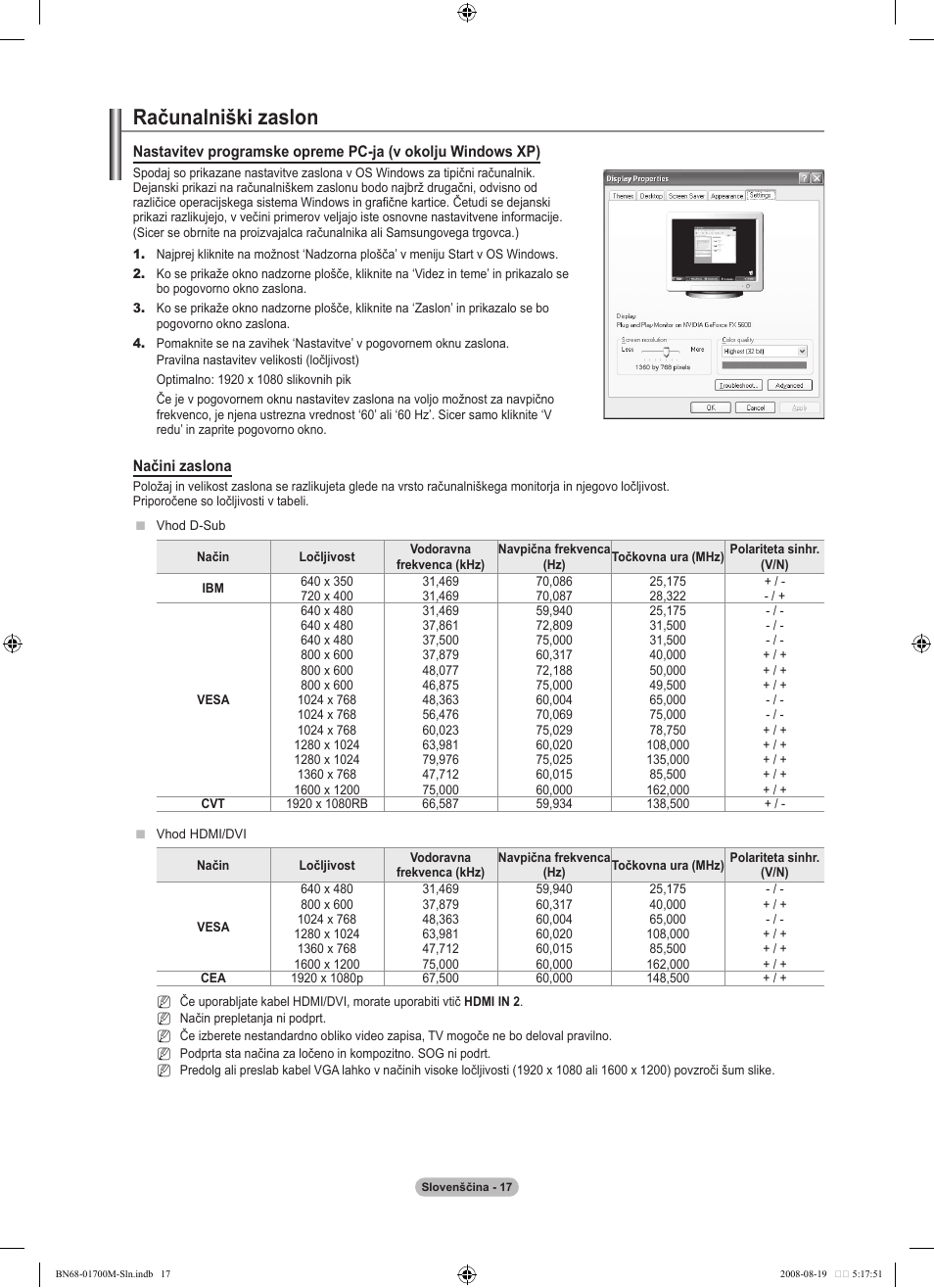 Računalniški zaslon | Samsung LE46A756R1M User Manual | Page 319 / 422