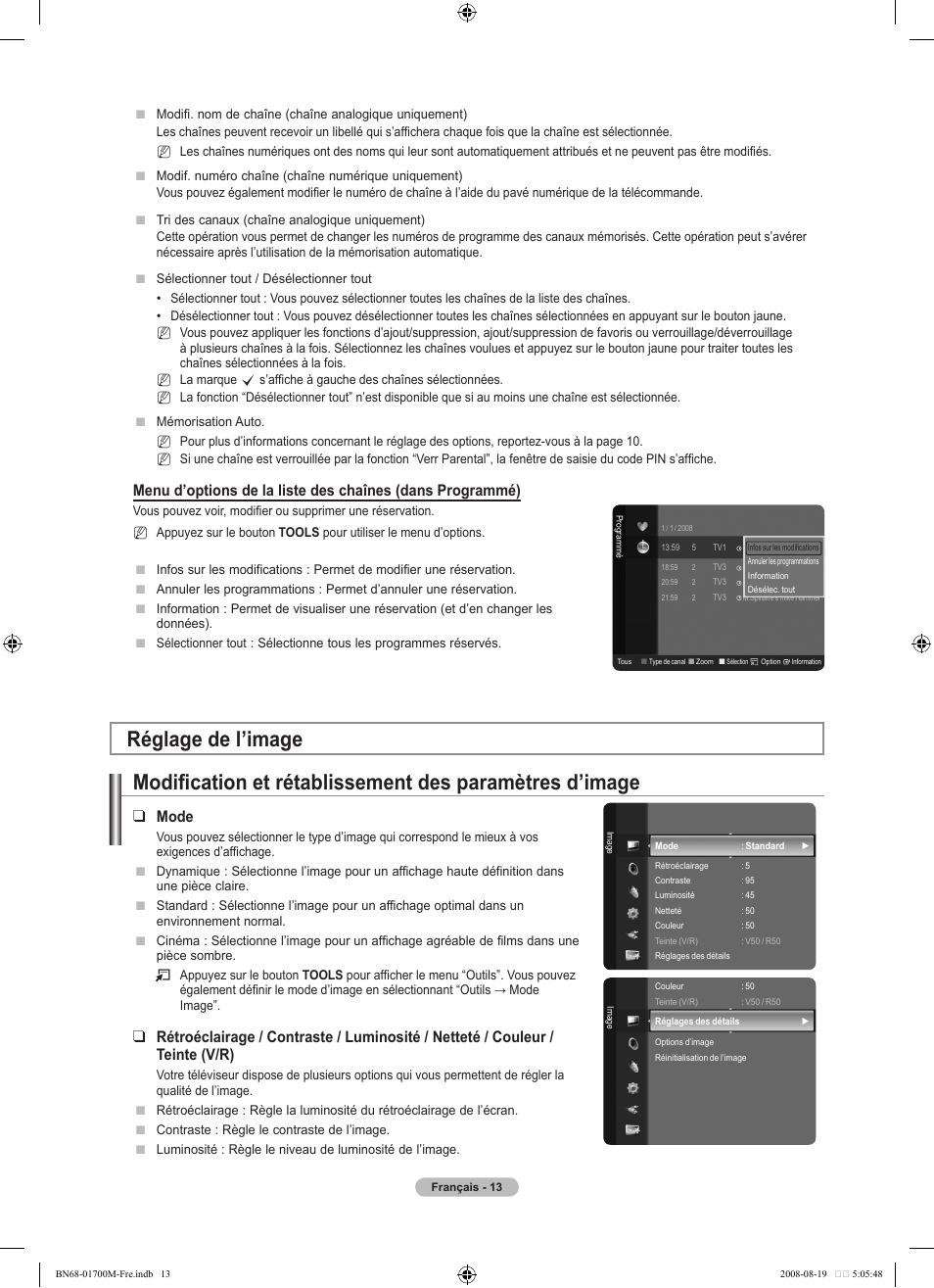 Mode | Samsung LE46A756R1M User Manual | Page 75 / 422