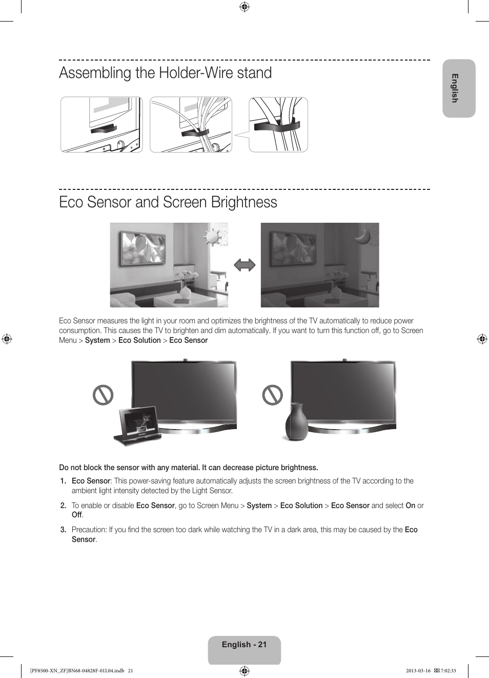 Samsung PS51F8500SL User Manual | Page 21 / 97