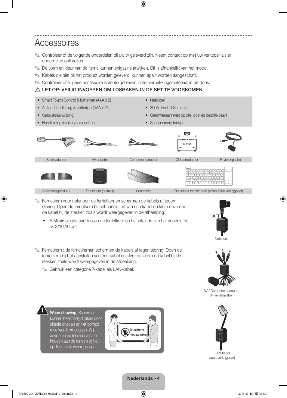 Accessoires | Samsung PS51F8500SL User Manual | Page 76 / 97