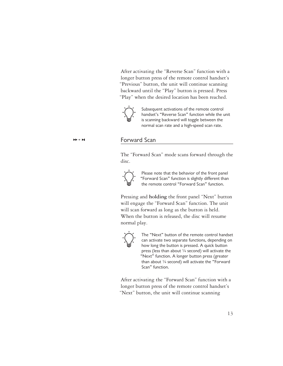 Forward scan | Ayre Acoustics C-5xe User Manual | Page 15 / 40