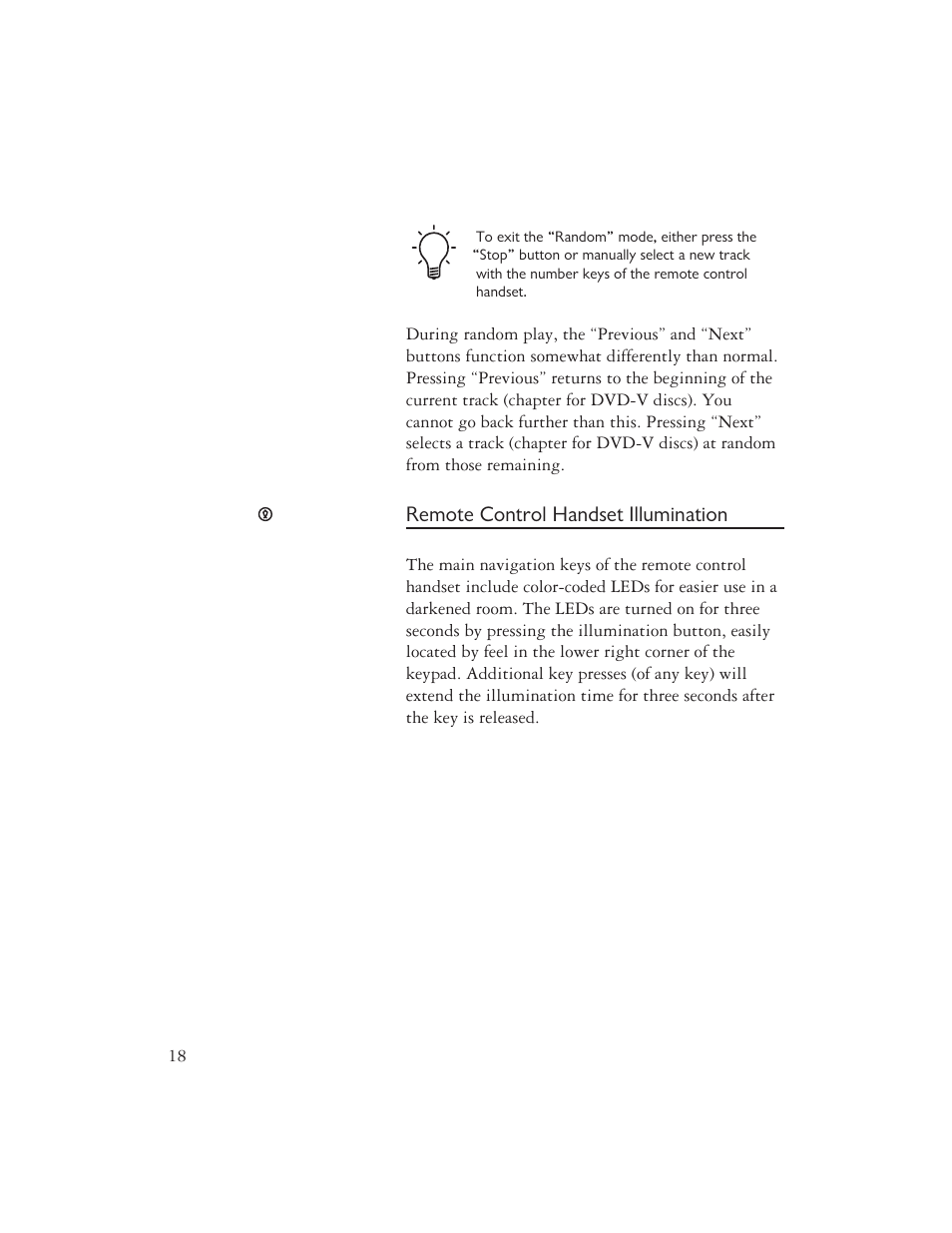 Remote control handset illumination | Ayre Acoustics C-5xe User Manual | Page 20 / 40