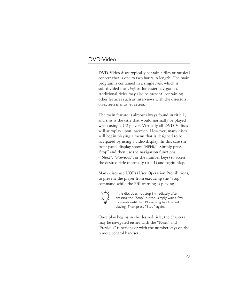Dvd-video | Ayre Acoustics C-5xe User Manual | Page 25 / 40