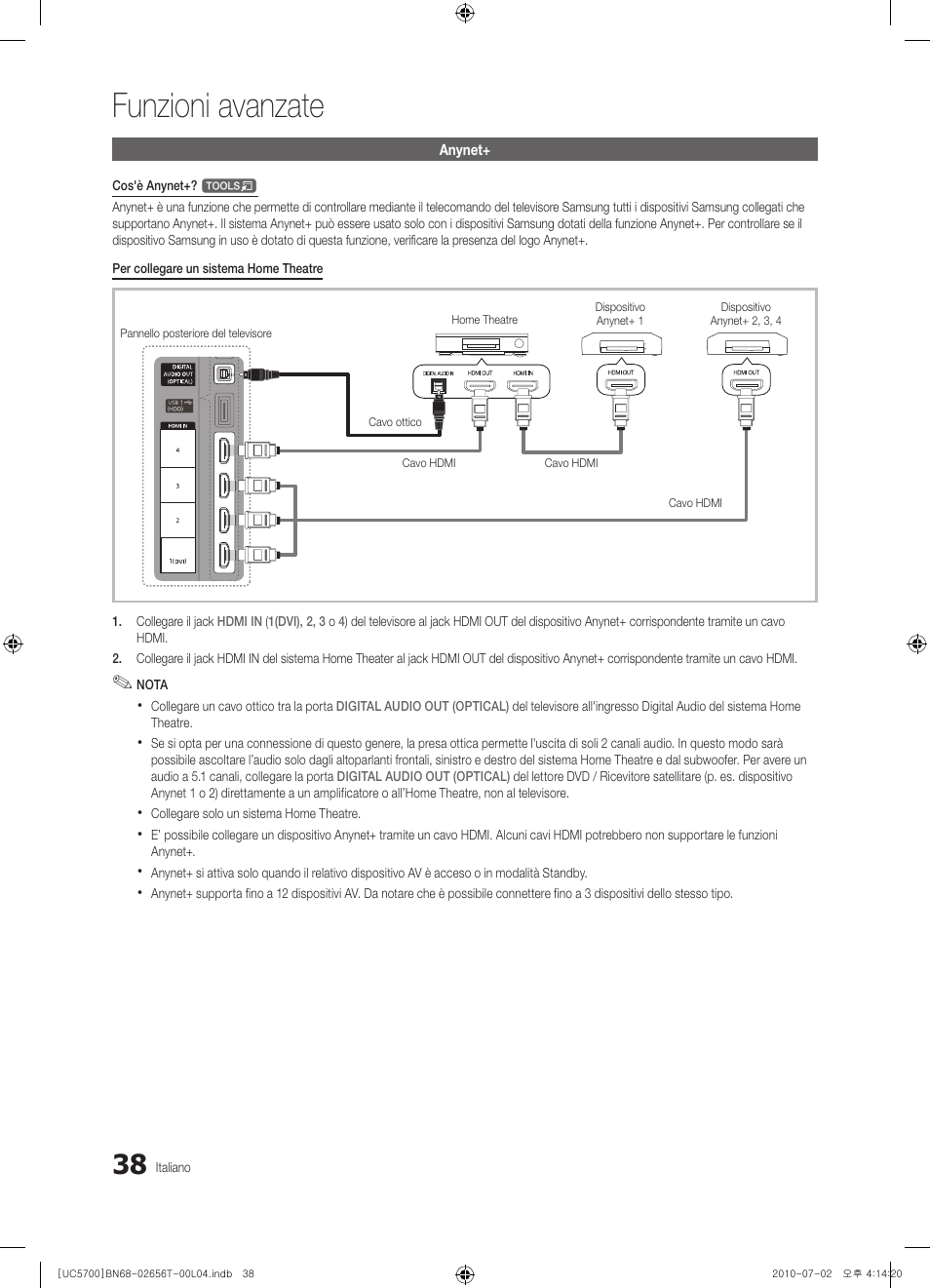 Funzioni avanzate | Samsung UE40C5700QS User Manual | Page 194 / 209