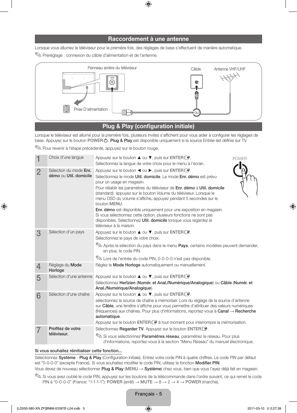 Samsung LE37D550K1W User Manual | Page 21 / 65