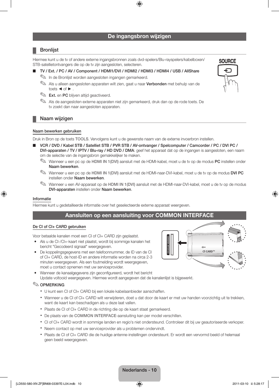 Samsung LE37D550K1W User Manual | Page 58 / 65