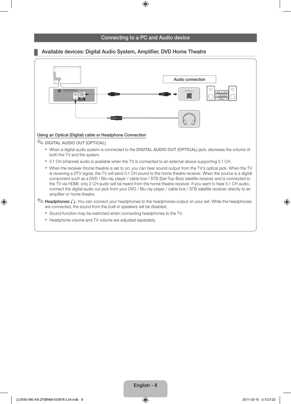 Samsung LE37D550K1W User Manual | Page 8 / 65