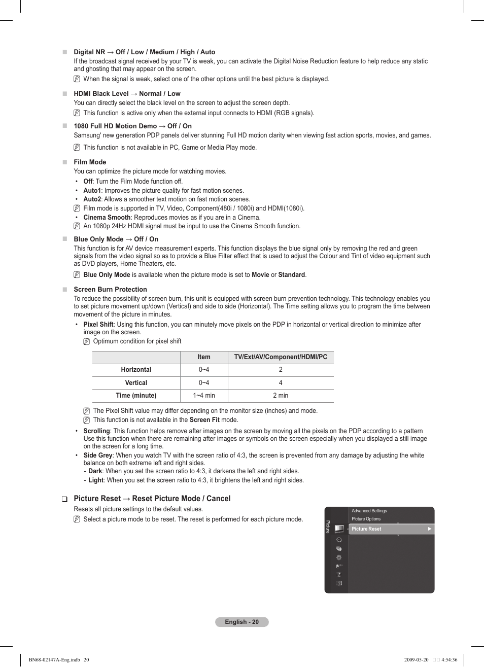 Samsung PS50B579T6S User Manual | Page 20 / 197