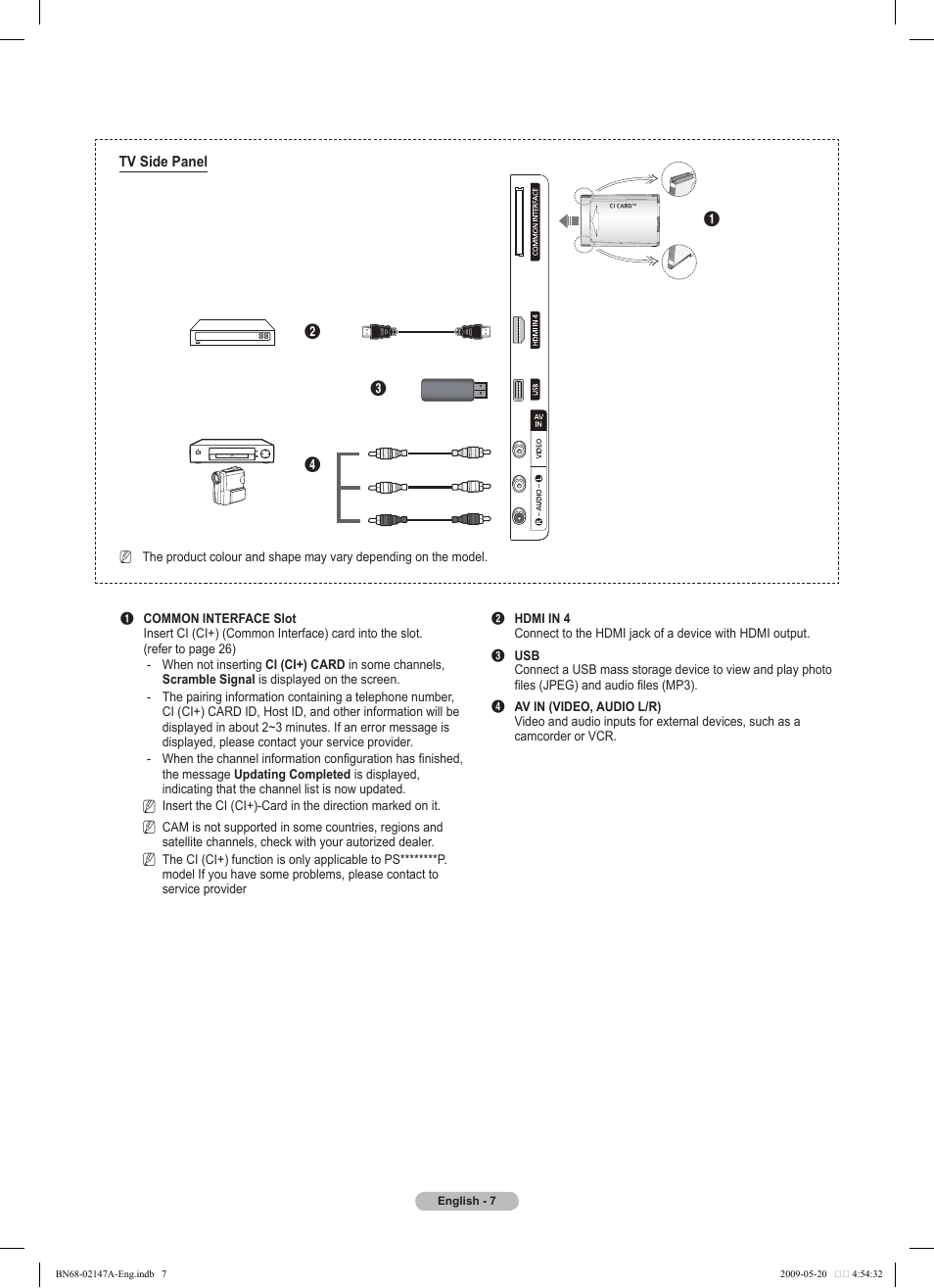 Samsung PS50B579T6S User Manual | Page 7 / 197