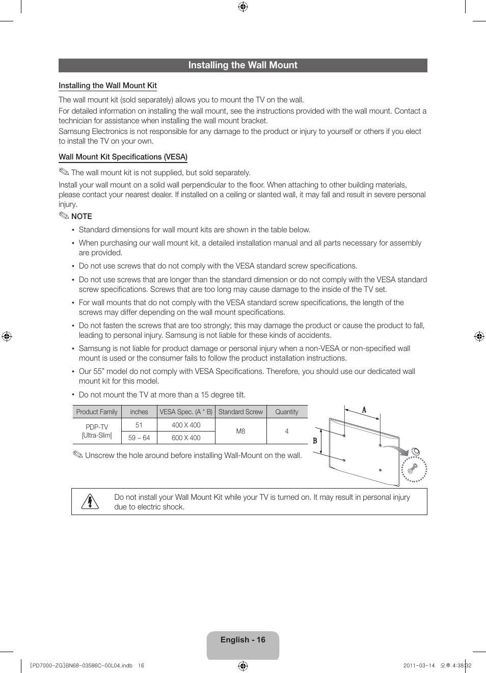 Samsung PS51D7000DS User Manual | Page 16 / 78