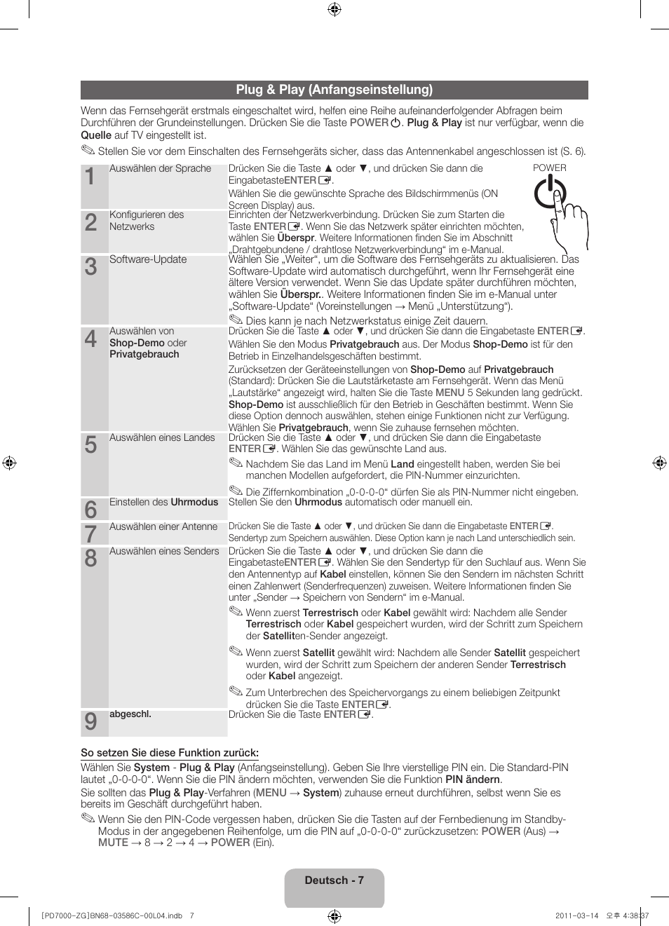 Samsung PS51D7000DS User Manual | Page 27 / 78