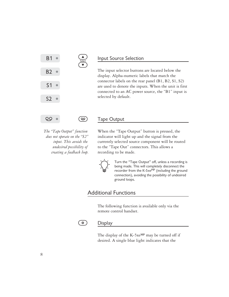 Additional functions | AYRE K-5xe User Manual | Page 10 / 20