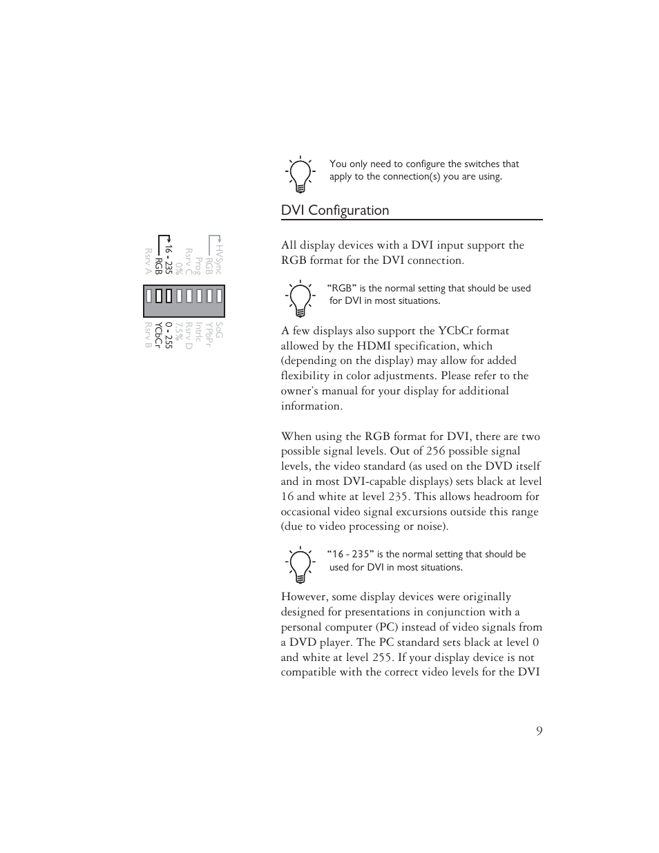 Dvi configuration | Ayre Acoustics DX-7 User Manual | Page 11 / 88