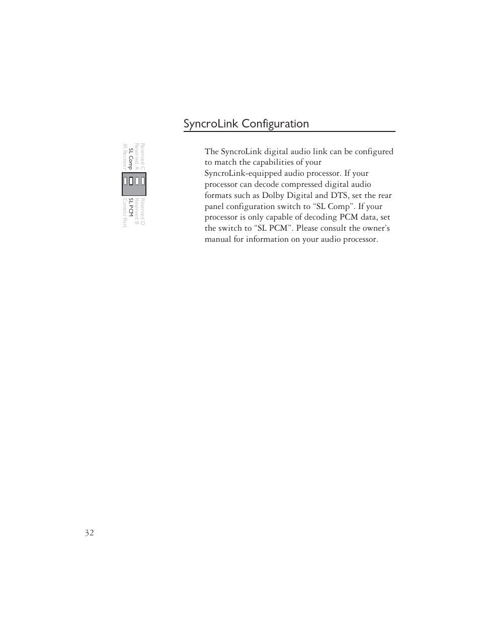 Syncrolink configuration | Ayre Acoustics DX-7 User Manual | Page 34 / 88