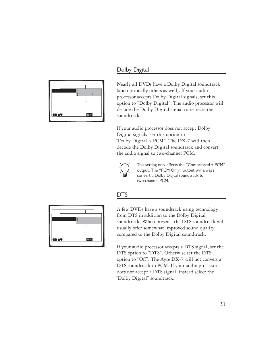 Dolby digital | Ayre Acoustics DX-7 User Manual | Page 53 / 88