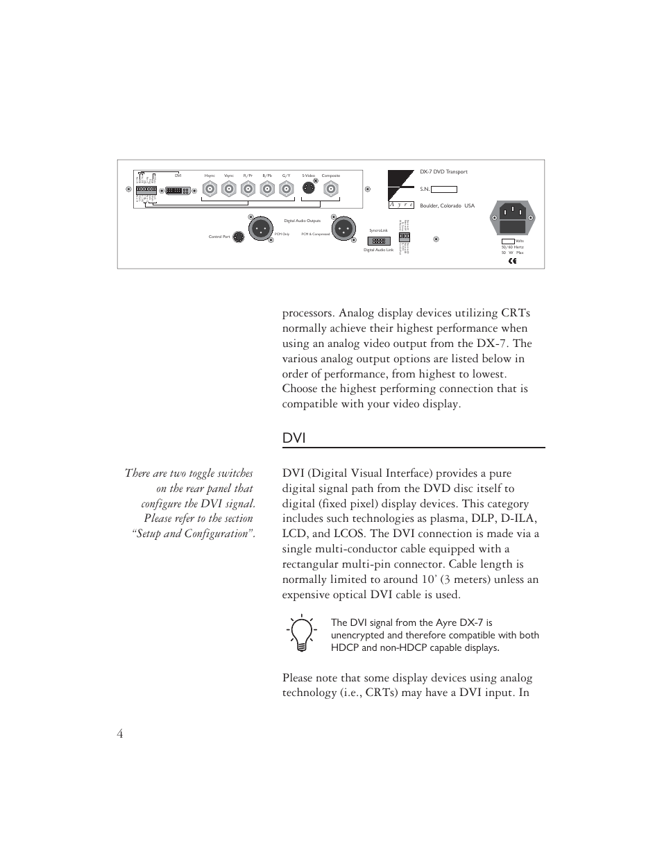 A y r e | Ayre Acoustics DX-7 User Manual | Page 6 / 88