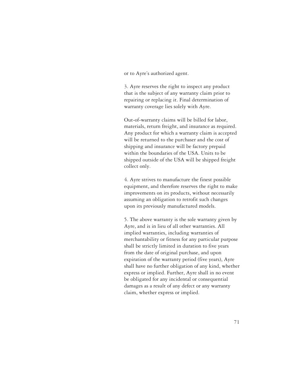 Ayre Acoustics DX-7 User Manual | Page 73 / 88