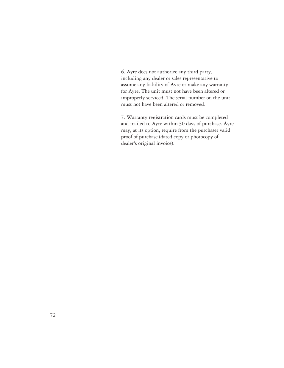 Ayre Acoustics DX-7 User Manual | Page 74 / 88