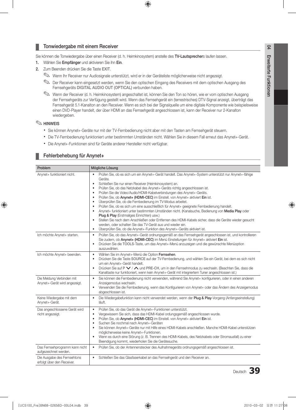 Samsung UE37C5100QW User Manual | Page 139 / 201