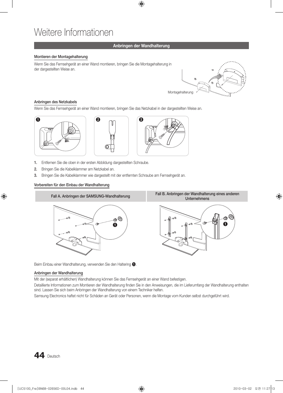 Weitere informationen | Samsung UE37C5100QW User Manual | Page 144 / 201