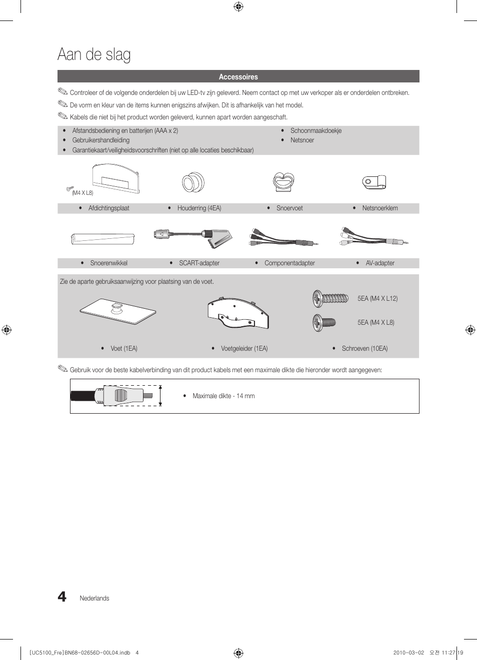 Aan de slag | Samsung UE37C5100QW User Manual | Page 154 / 201