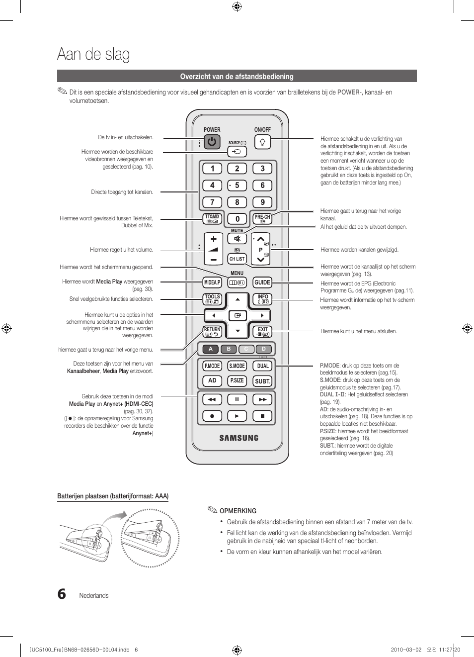 Aan de slag | Samsung UE37C5100QW User Manual | Page 156 / 201