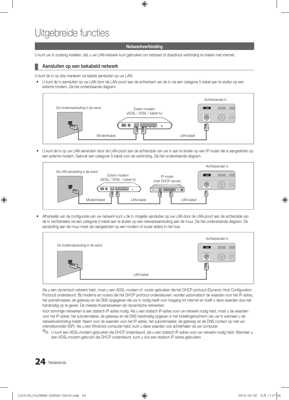 Uitgebreide functies | Samsung UE37C5100QW User Manual | Page 174 / 201