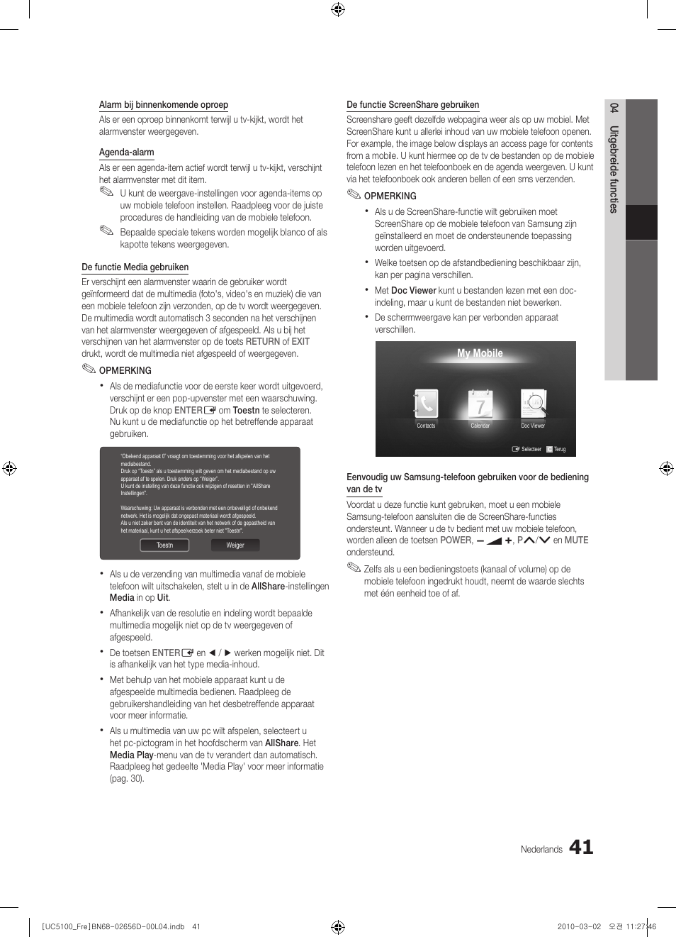 Samsung UE37C5100QW User Manual | Page 191 / 201