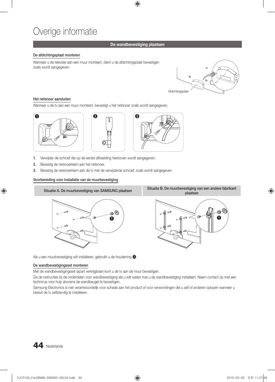 Overige informatie | Samsung UE37C5100QW User Manual | Page 194 / 201