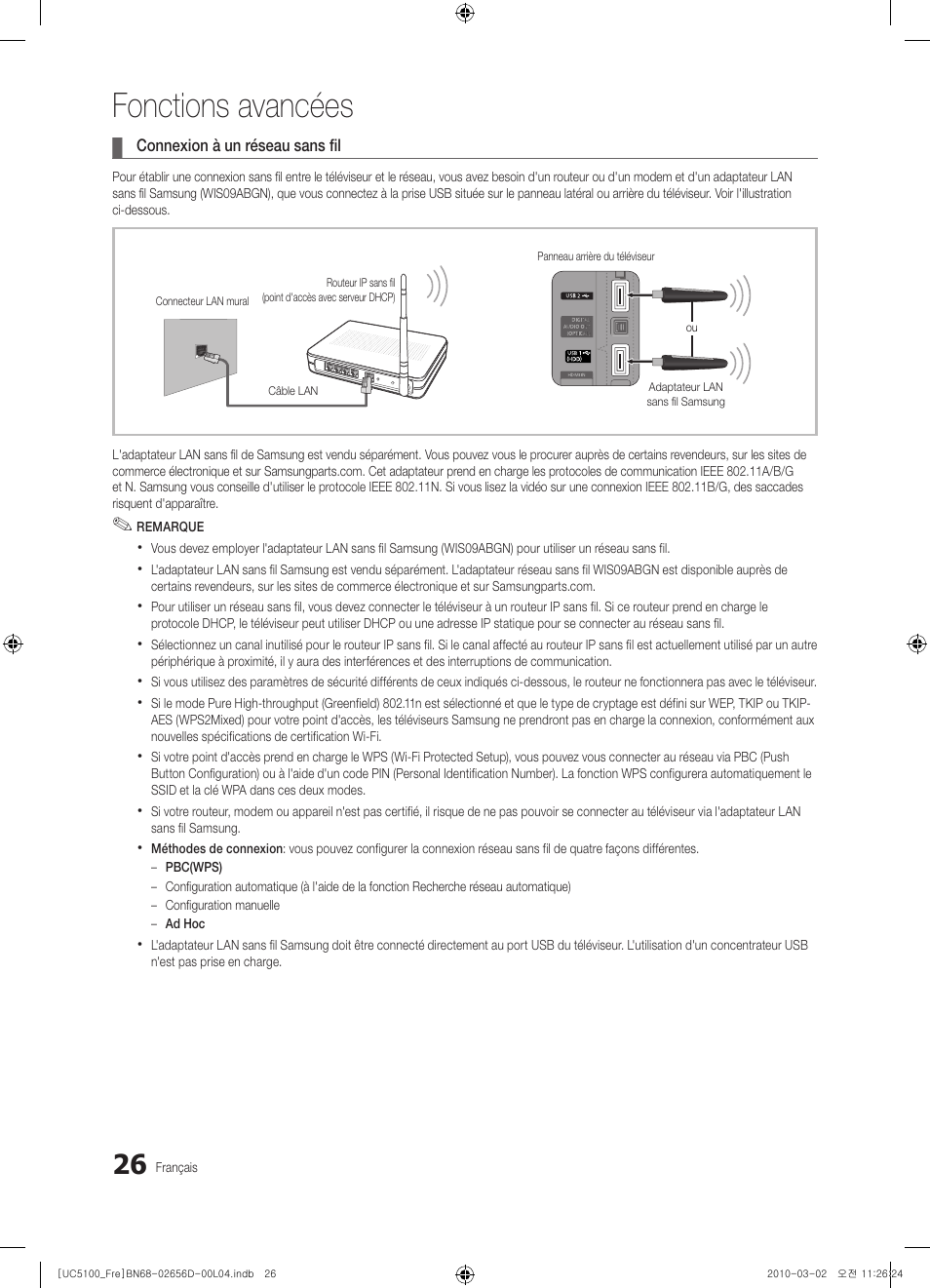 Fonctions avancées | Samsung UE37C5100QW User Manual | Page 76 / 201
