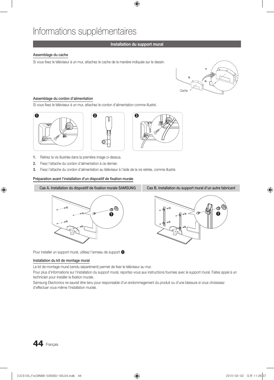 Informations supplémentaires | Samsung UE37C5100QW User Manual | Page 94 / 201