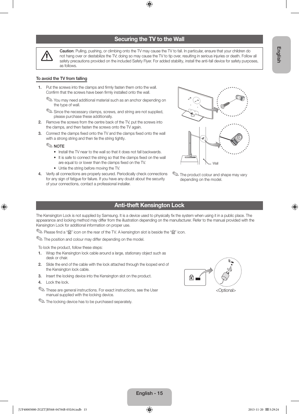 Samsung UE50F5000AW User Manual | Page 15 / 75