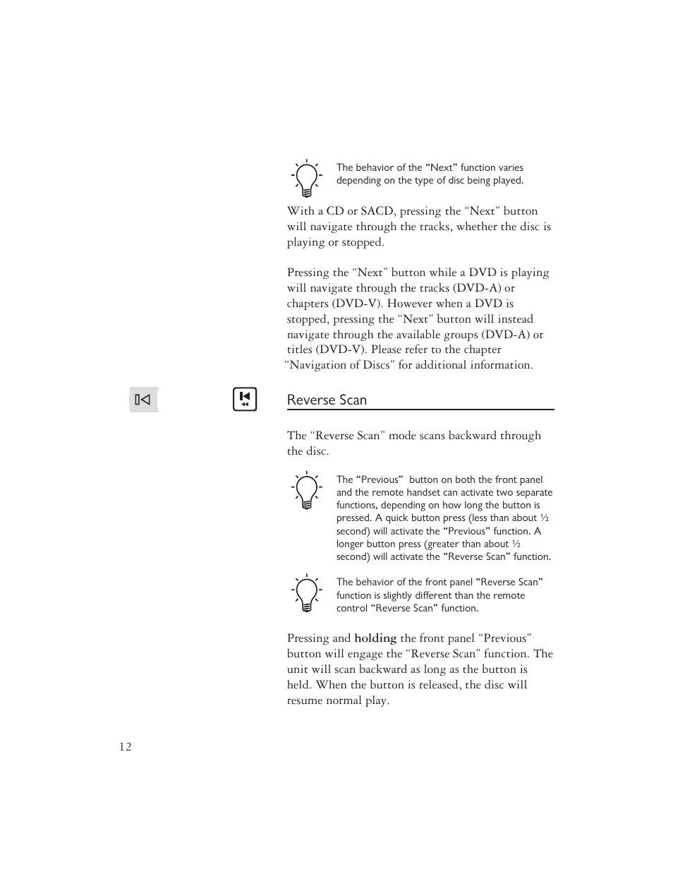 Reverse scan | AYRE C-5xe User Manual | Page 14 / 40