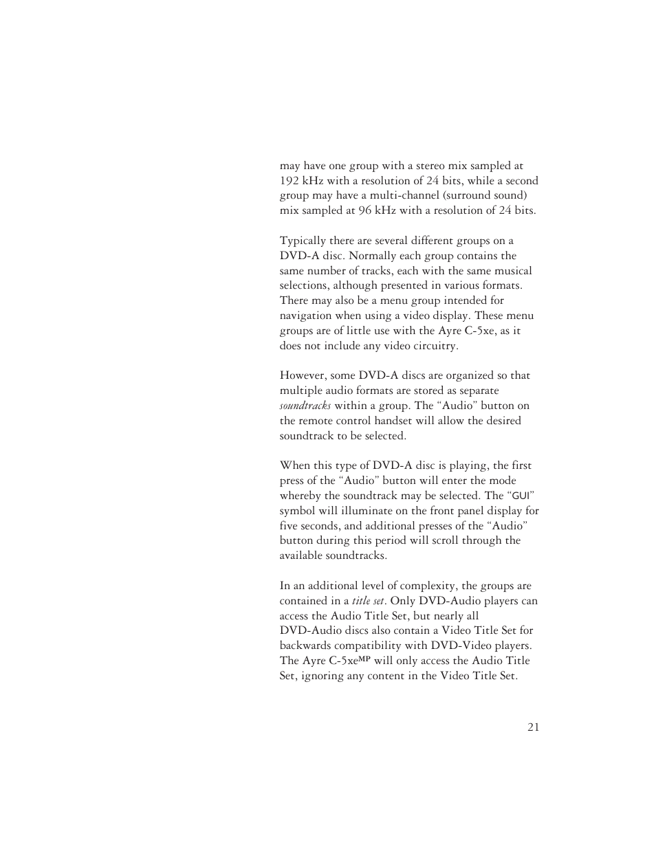 AYRE C-5xe User Manual | Page 23 / 40