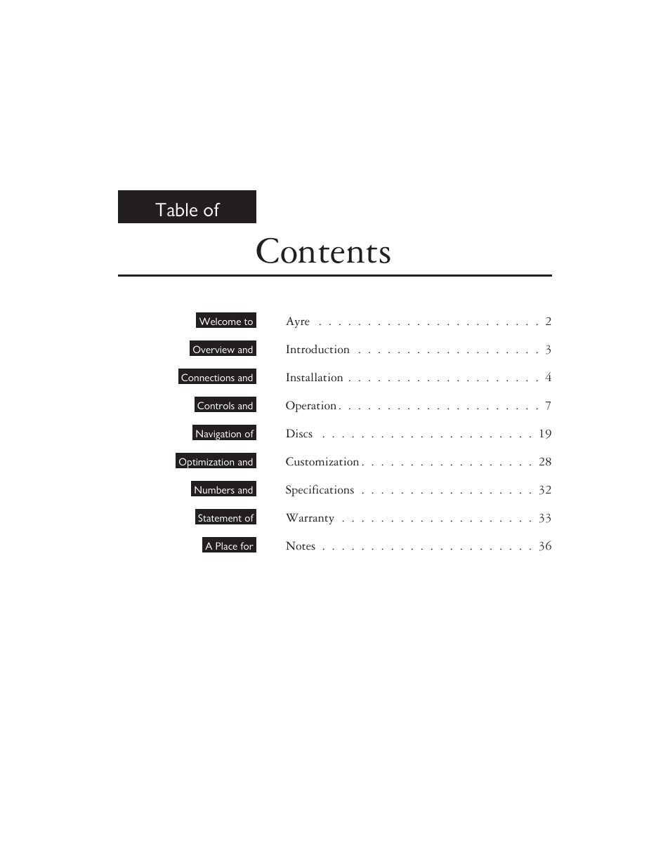 AYRE C-5xe User Manual | Page 3 / 40