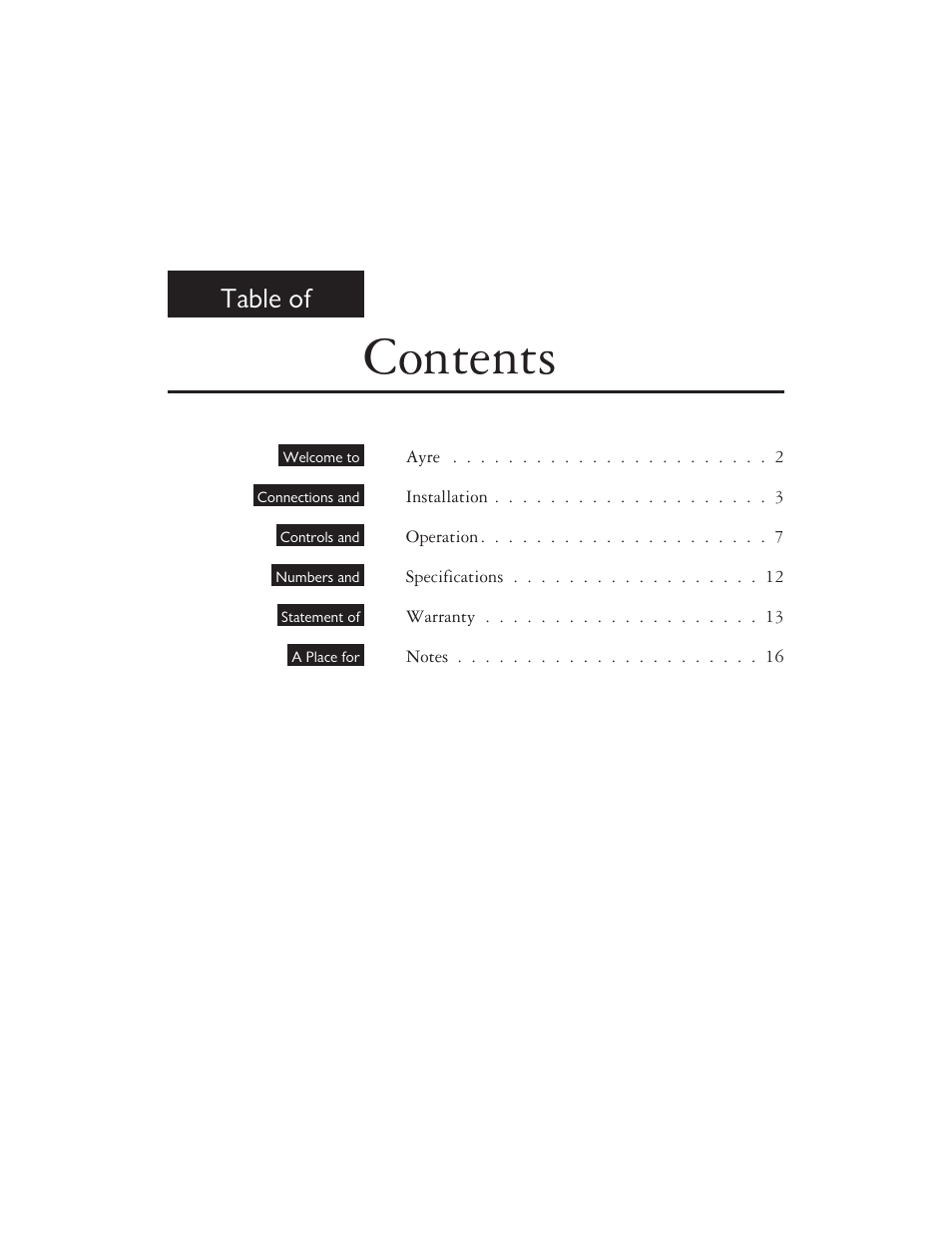 Ayre Acoustics AX-7 User Manual | Page 3 / 20